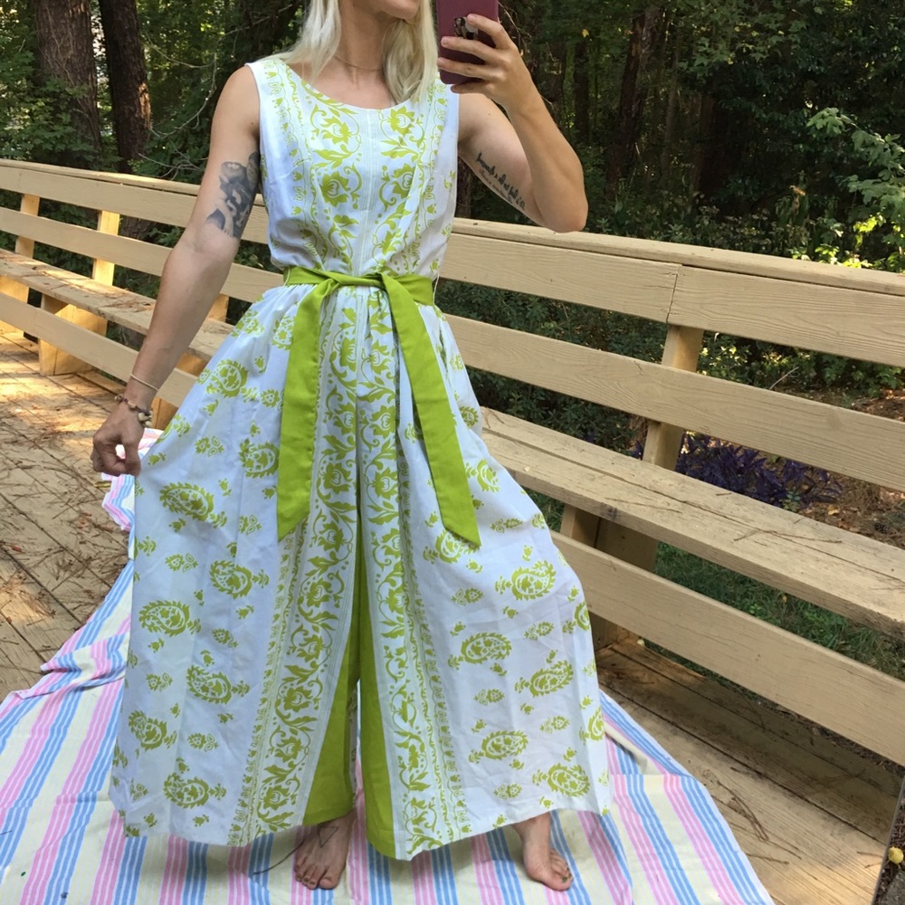 Vintage 1960s Wide Leg Pantsuit